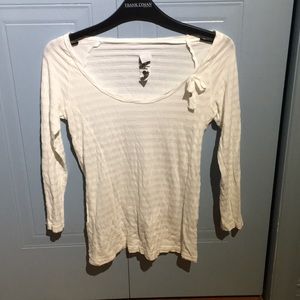 Wide Neck Long Sleeve Top